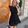 Callum Frill Dress Black - Co'couture