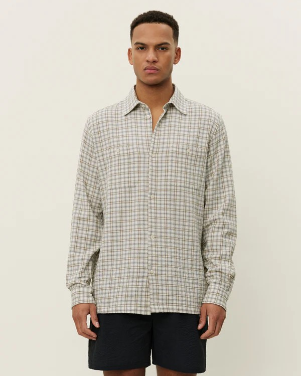 John Check Shirt Ivory - Les Deux