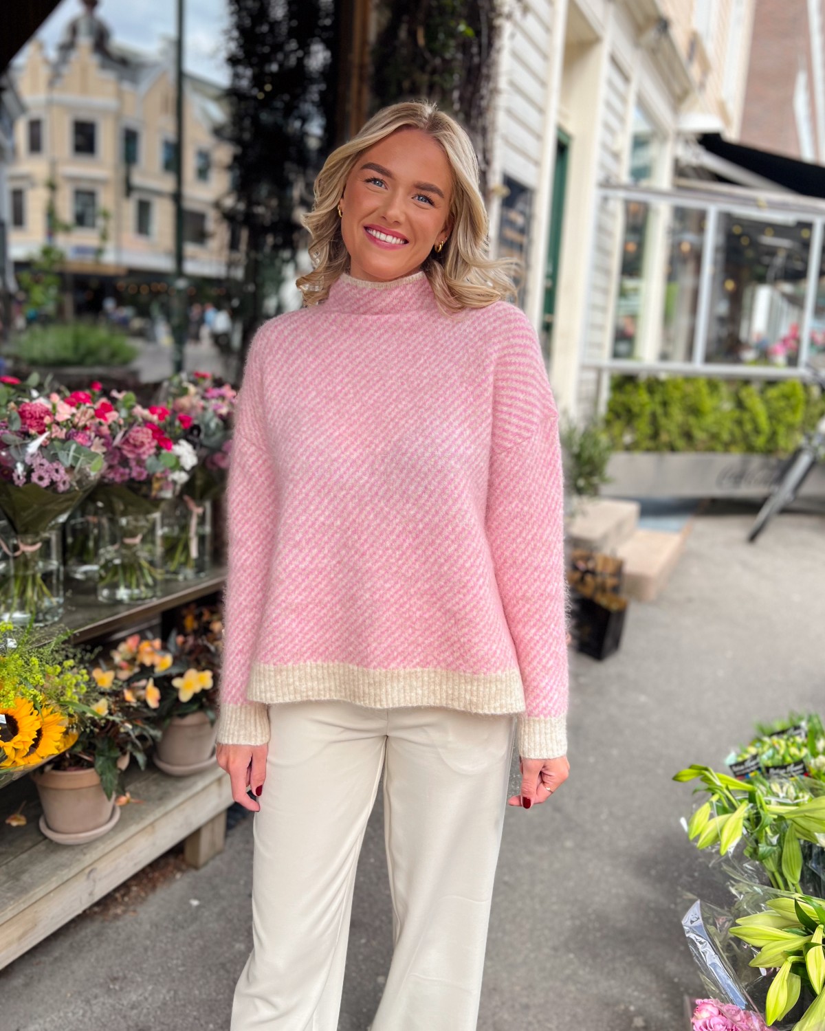 Capella Knit T-Neck Pink Cosmos - Second Female
