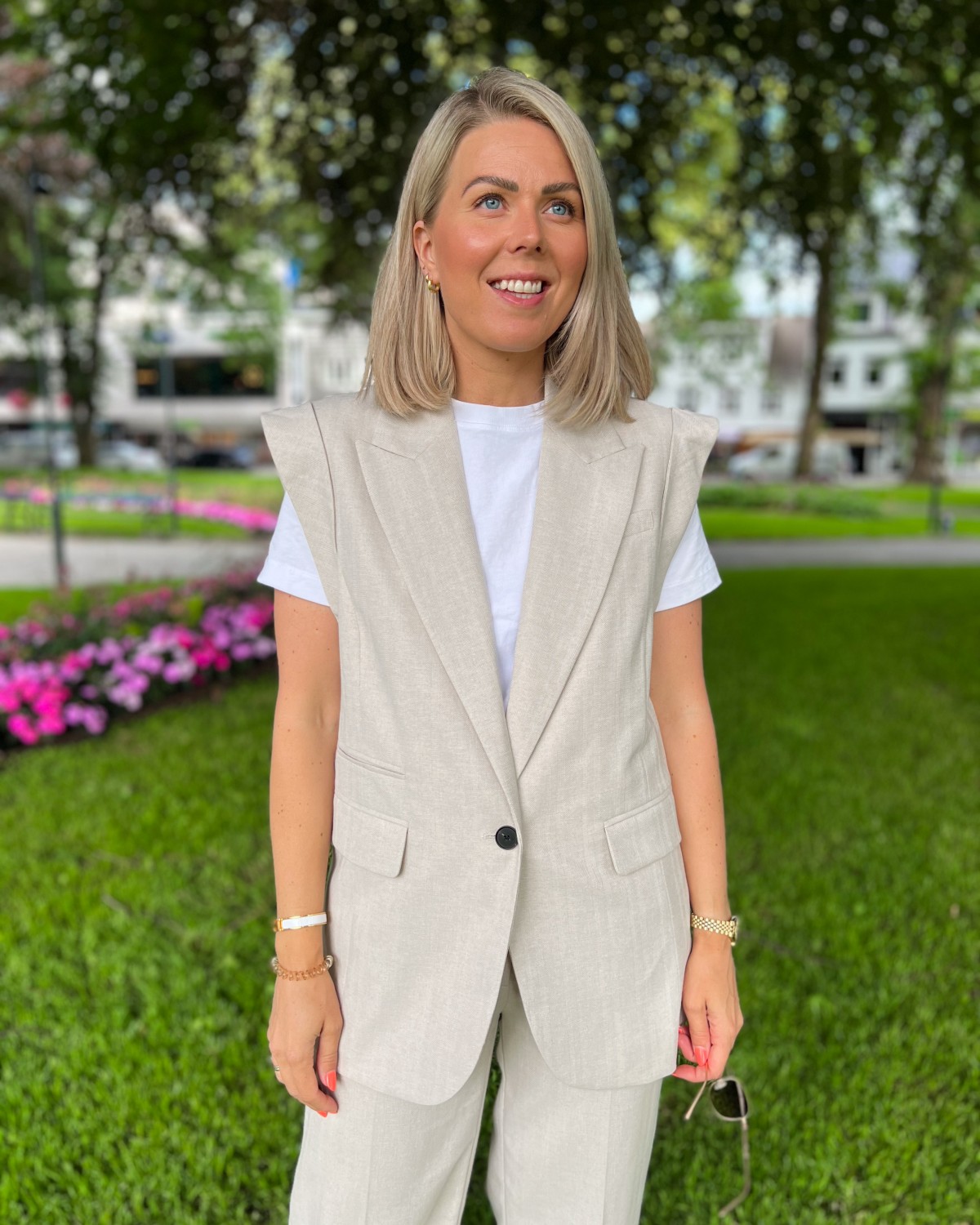 Lisa Linen Wing Vest - Co'Couture