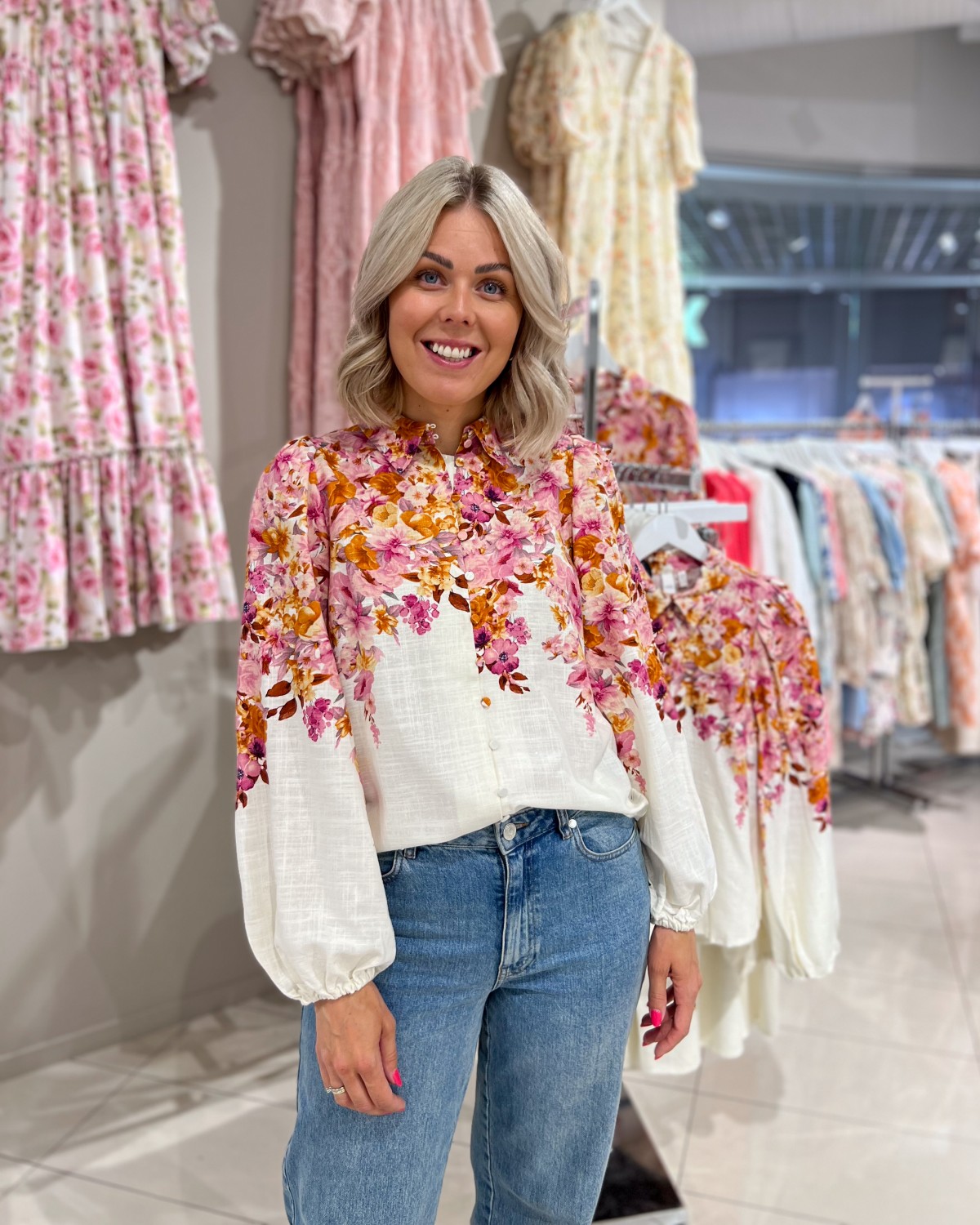 Yascleo Shirt Birch/Cleo Print - YAS