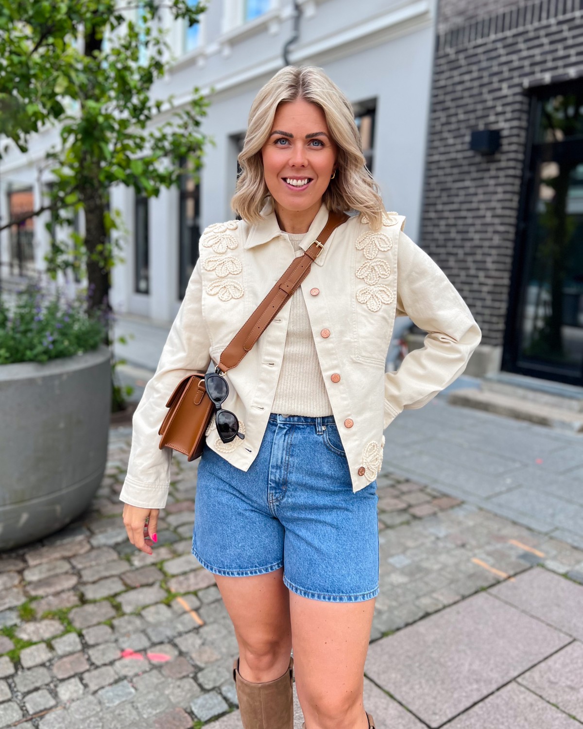 Yasluina Denim Jacket Birch - Yas
