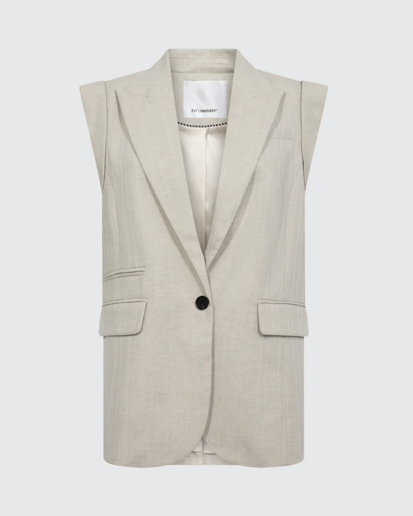 Lisa Linen Wing Vest - Co`Couture