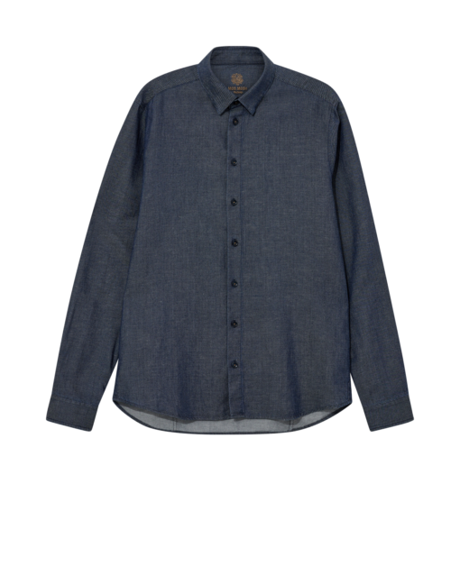 Marco Chambray Shirt Navy - Mos Mosh