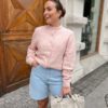 Debbie Cardigan Rose Grey Melang - Gestuz