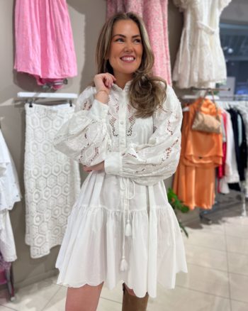 Yaswilma Ls Shirt Dress Star White - YAS