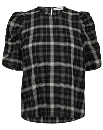 Sally Check Blouse Black - Co`Couture