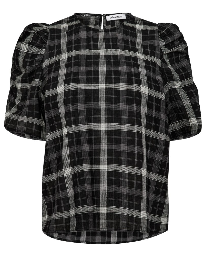 Sally Check Blouse Black - Co`Couture