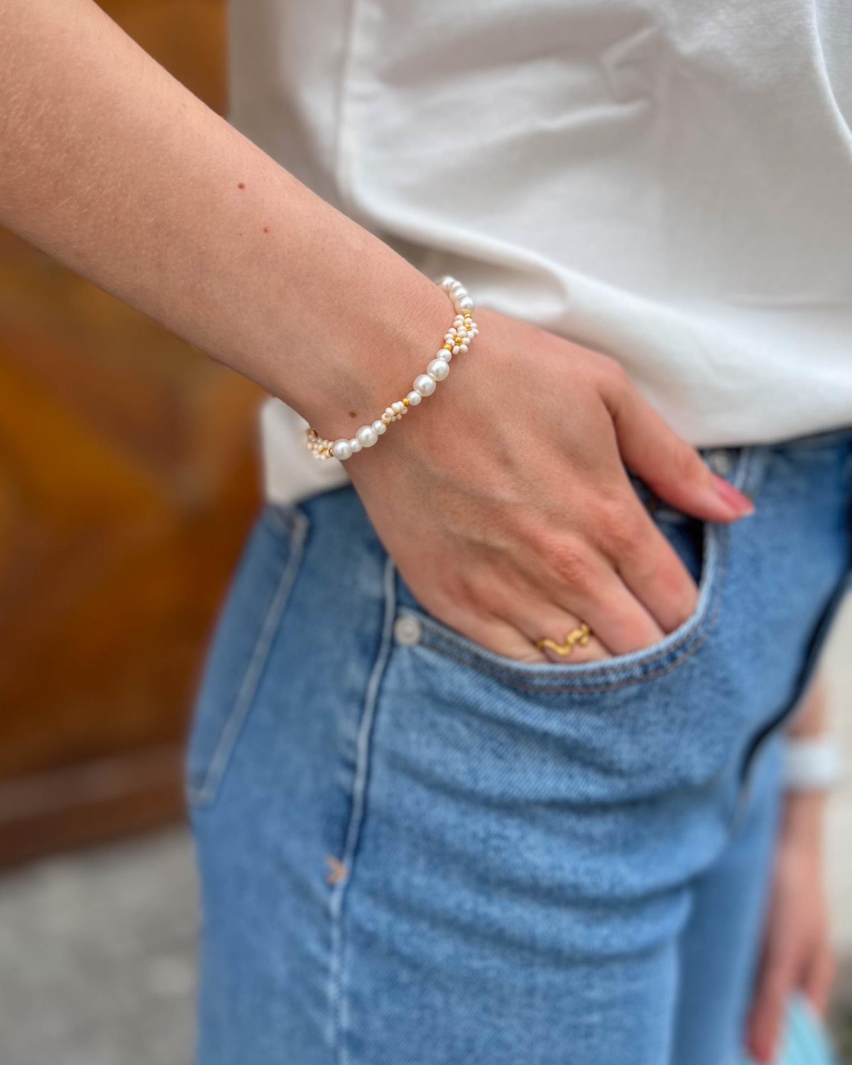 Bendiks Armbånd Beige - Sørlandsperler