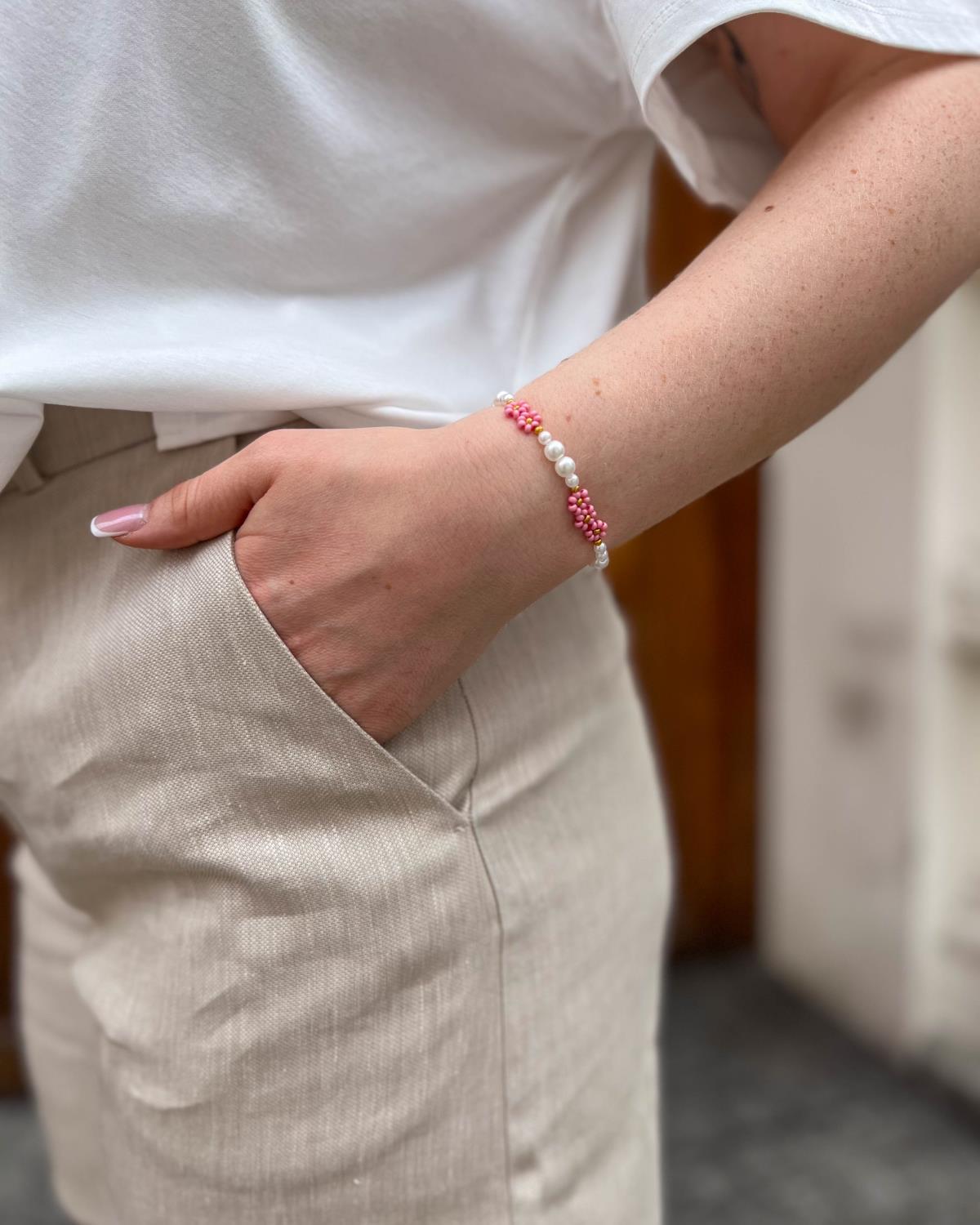Bendiks Armbånd Rosa - Sørlandsperler