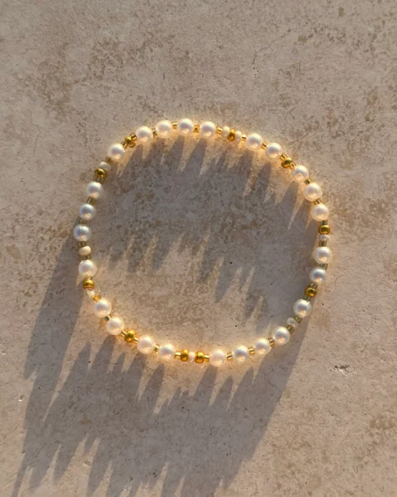 Storesand Beige Armbånd - Sørlandsperler