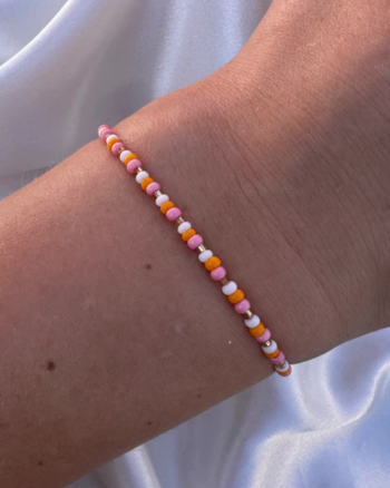 Moysand Armbånd Rosa og Oransje - Sørlandsperler