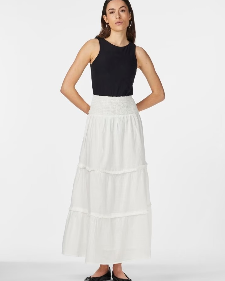 Yassila HW Maxi Skirt Star White - Yas