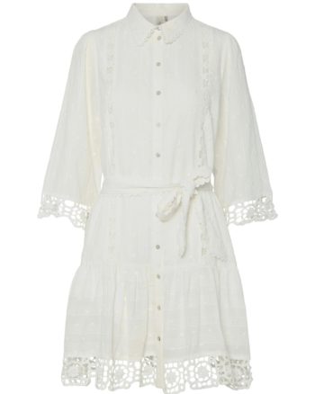 Yasthia Shirt Dress Star White - Yas