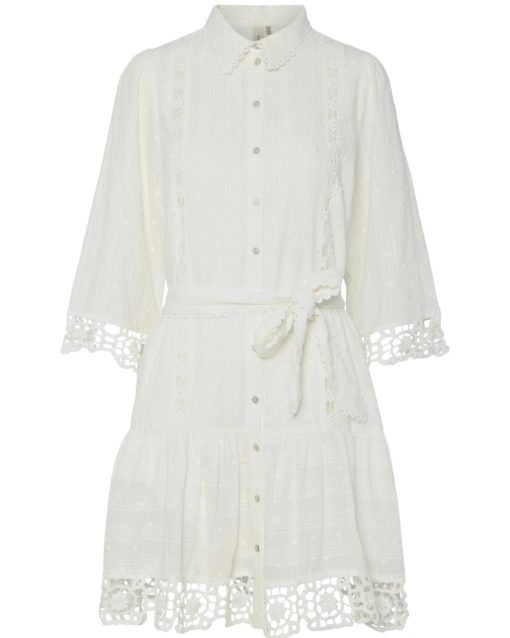 Yasthia Shirt Dress Star White - Yas