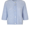 Andre Knit Rib Cardigan Blue - Second Female