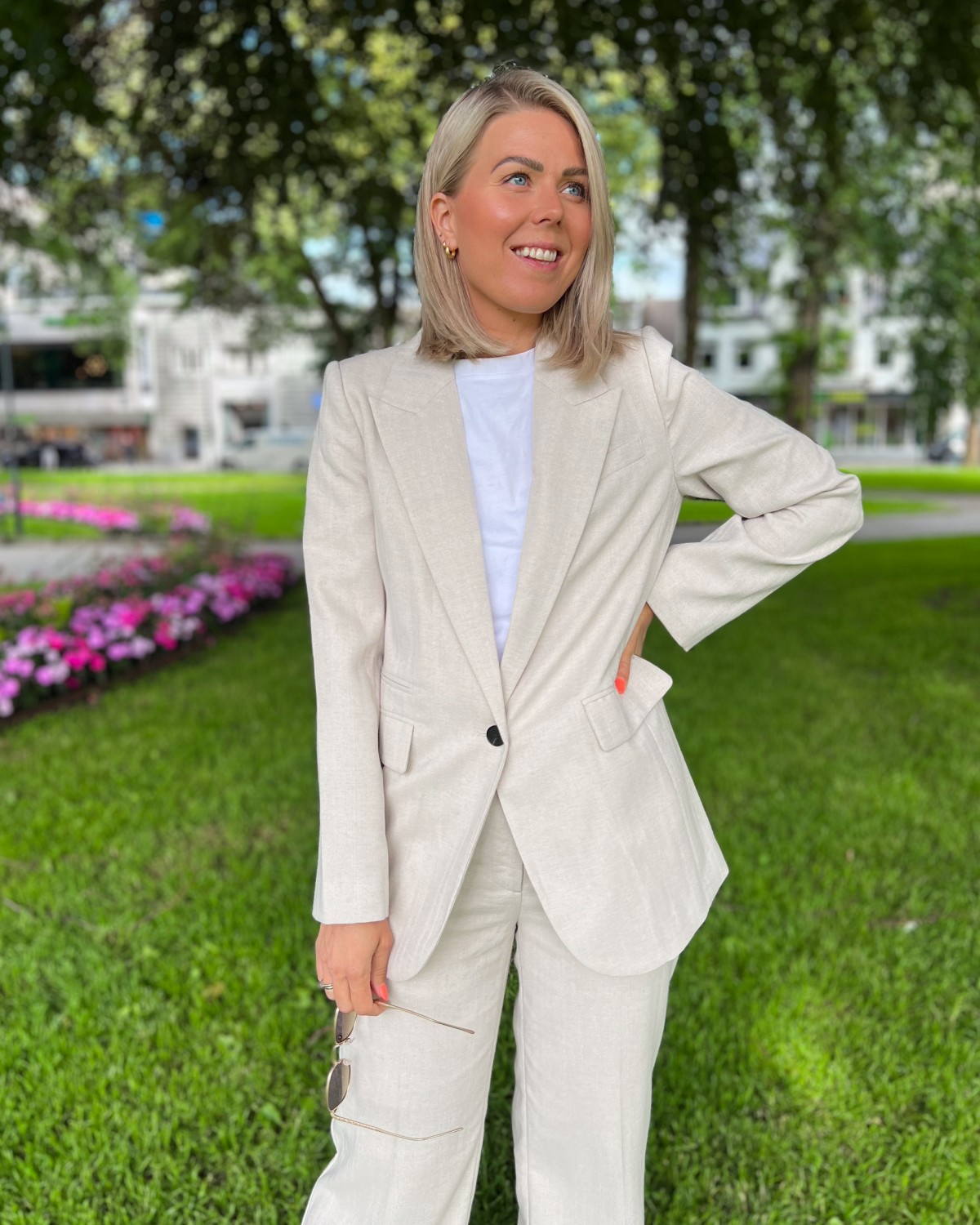 Lisa Linen Single Blazer - Co'Couture