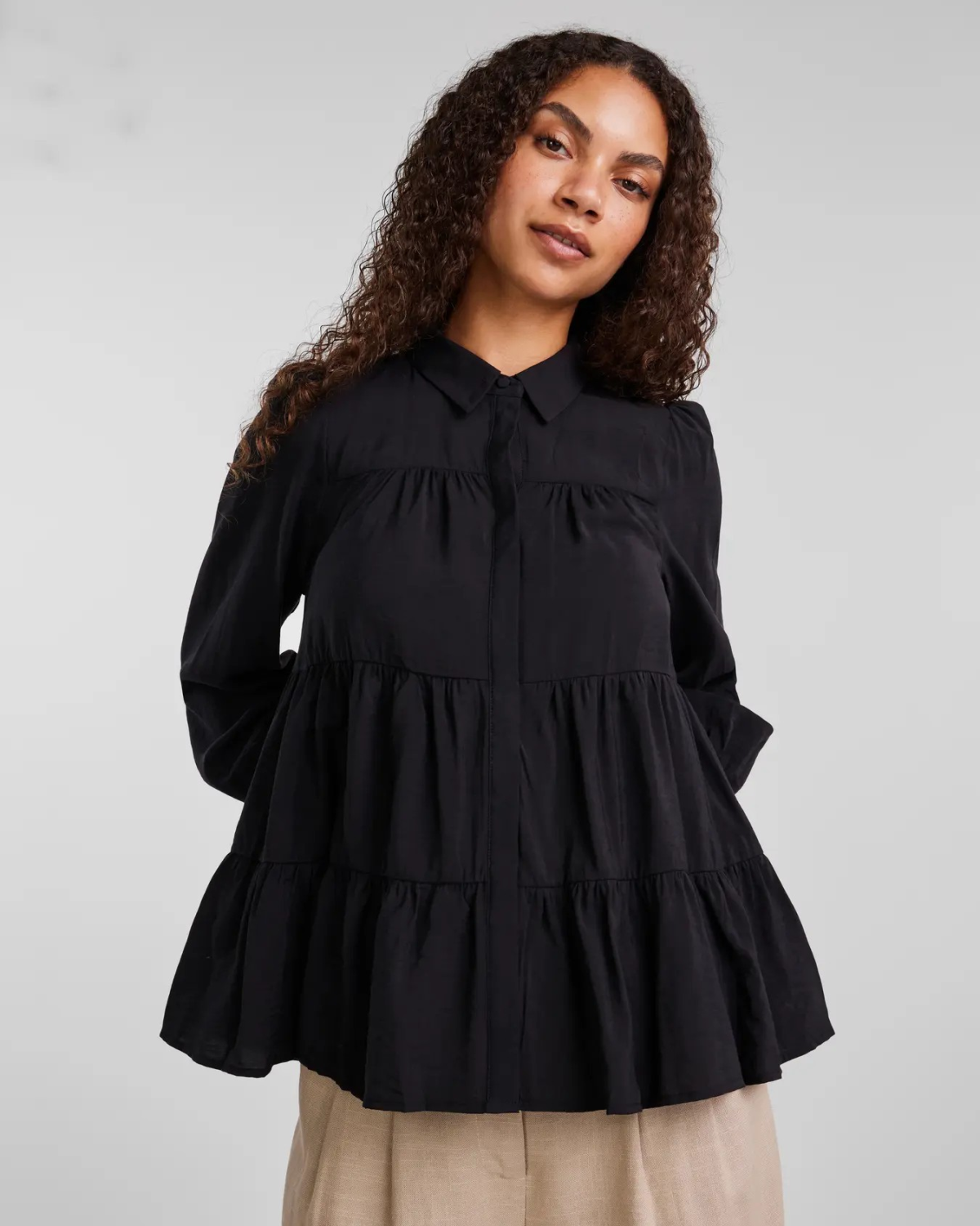 Yaspala LS Shirt Black - Yas