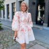 Camille Dress Beige Blomstrete - From Paris With Love
