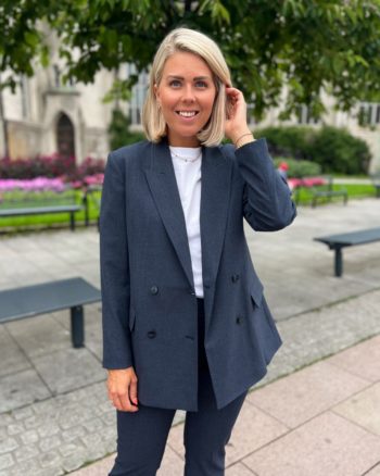 Frida Blazer 285 Blue Grey Melange - Five Units