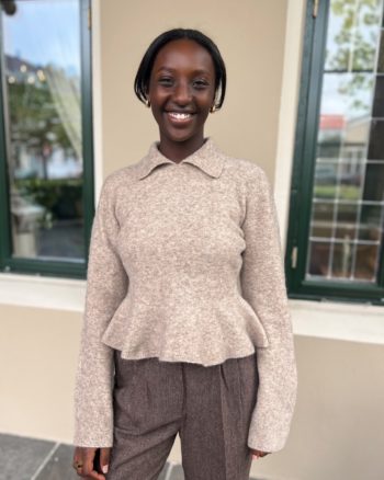 Selana Knit Collar Camel Melange - Second Female