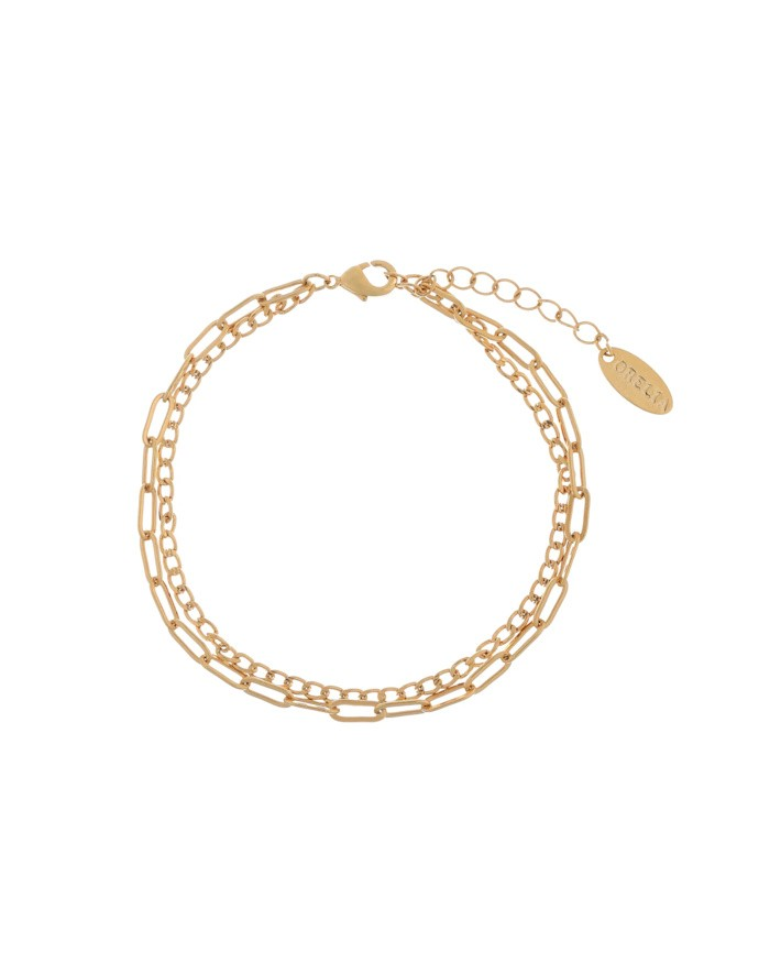 Chain 2 Row Bracelet Gold - Orelia