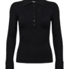 Bonny Polo LS Knit Black - Co`Couture