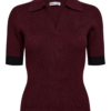 Bonny Polo SS Knit Winered - Co’Couture