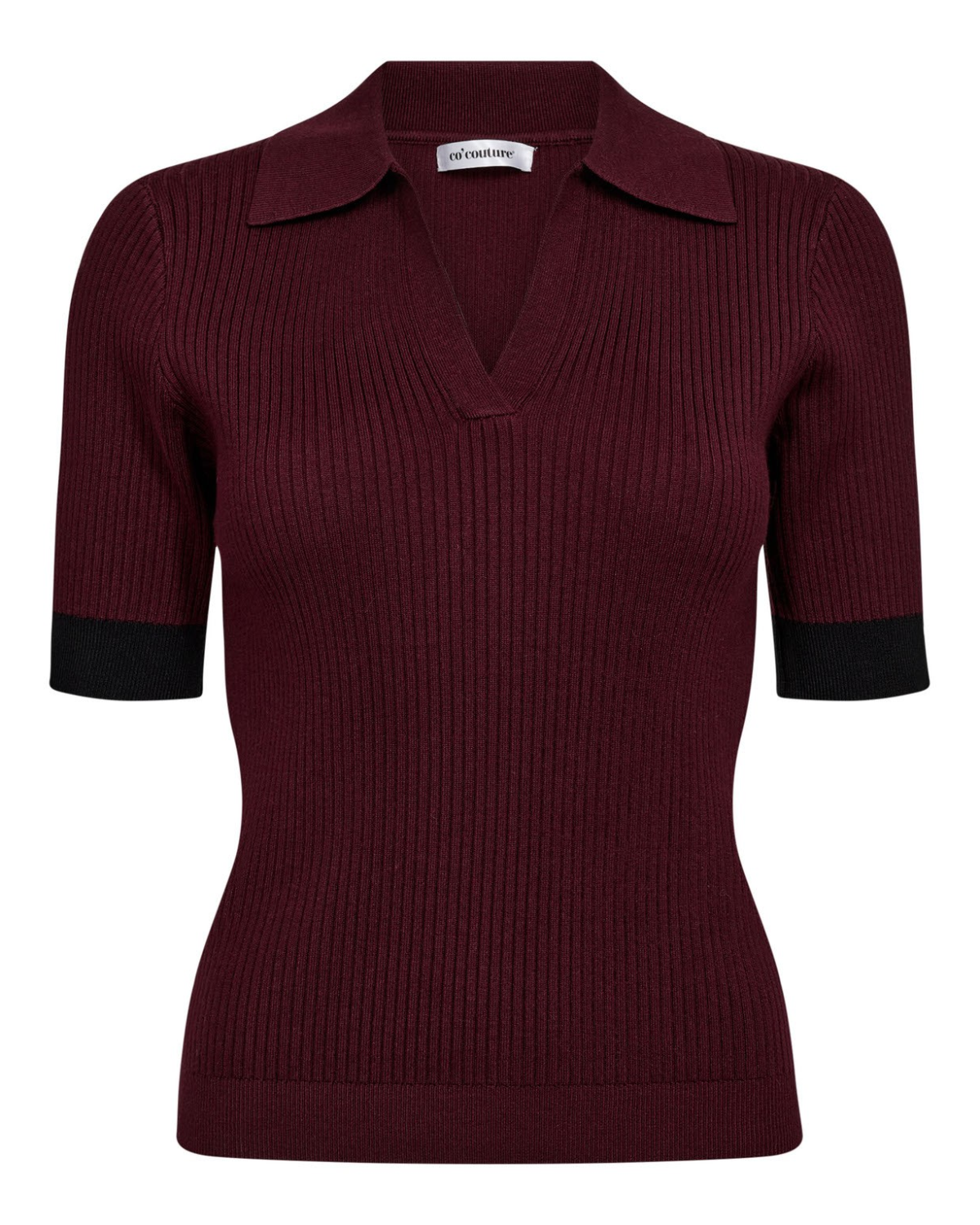 Bonny Polo SS Knit Winered - Co’Couture