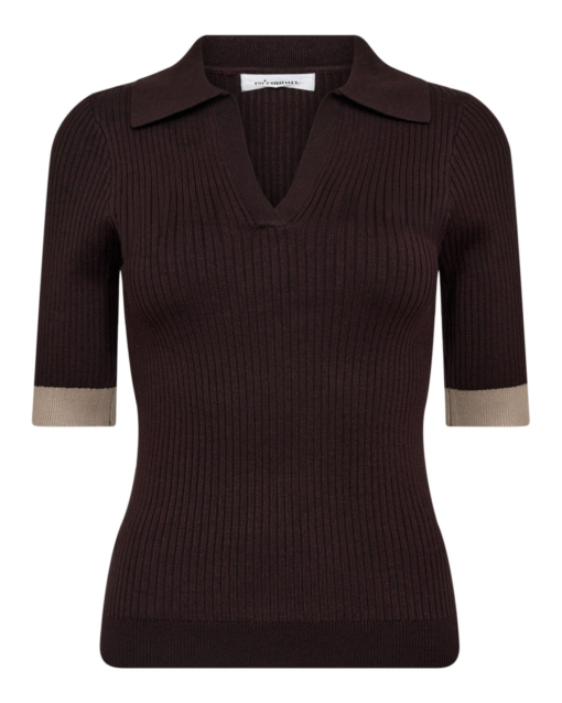 Bonny Polo SS Mocca - Co’Couture