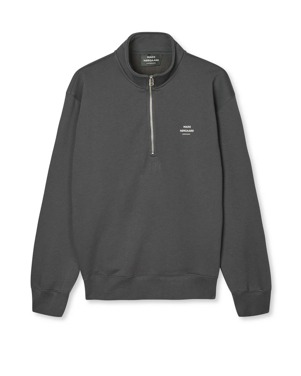 Standard Half Zip Logo Sweat Asphalt - Mads Nørgaard