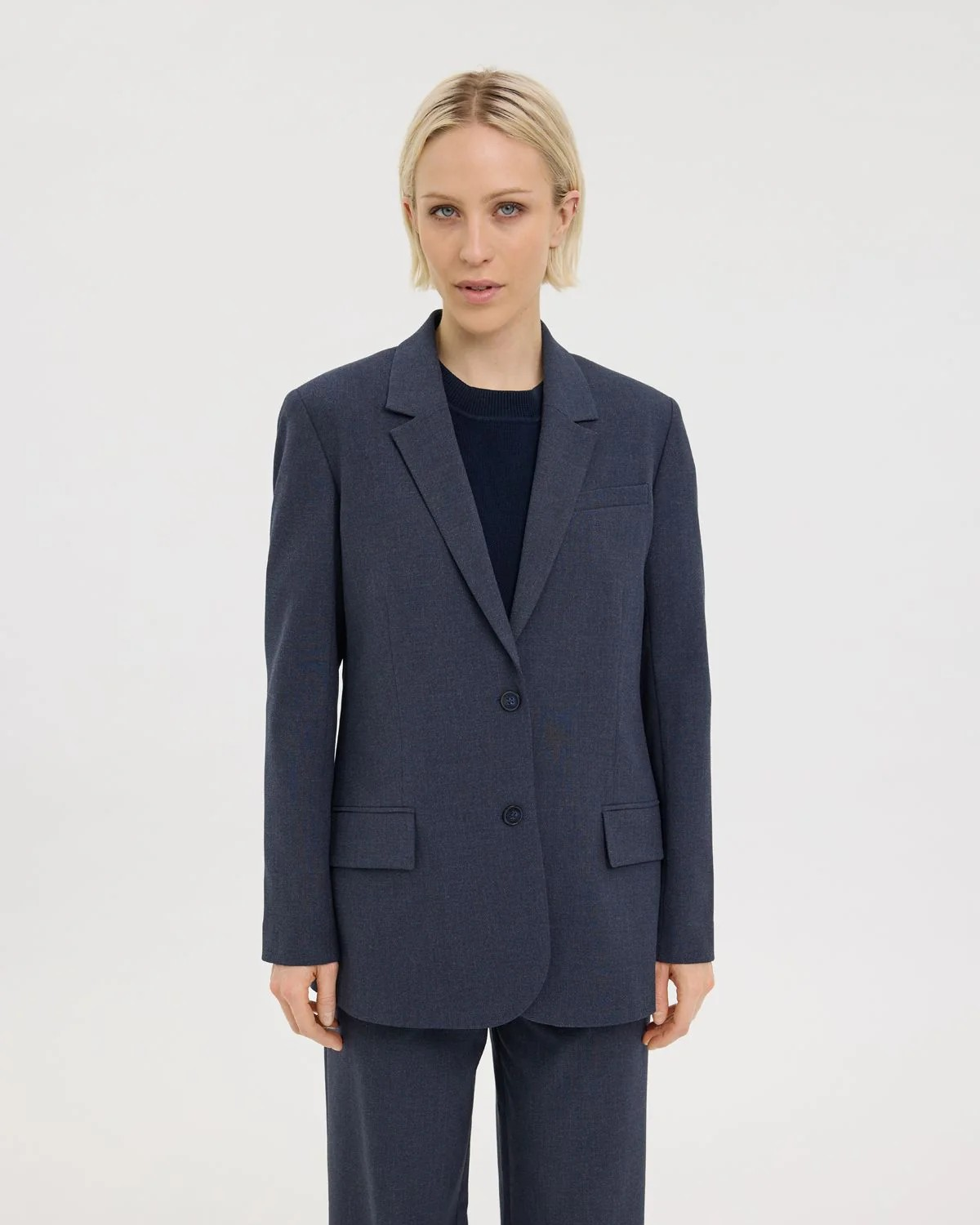 Hannah Blazer 285 Blue Grey Melange - Five Units