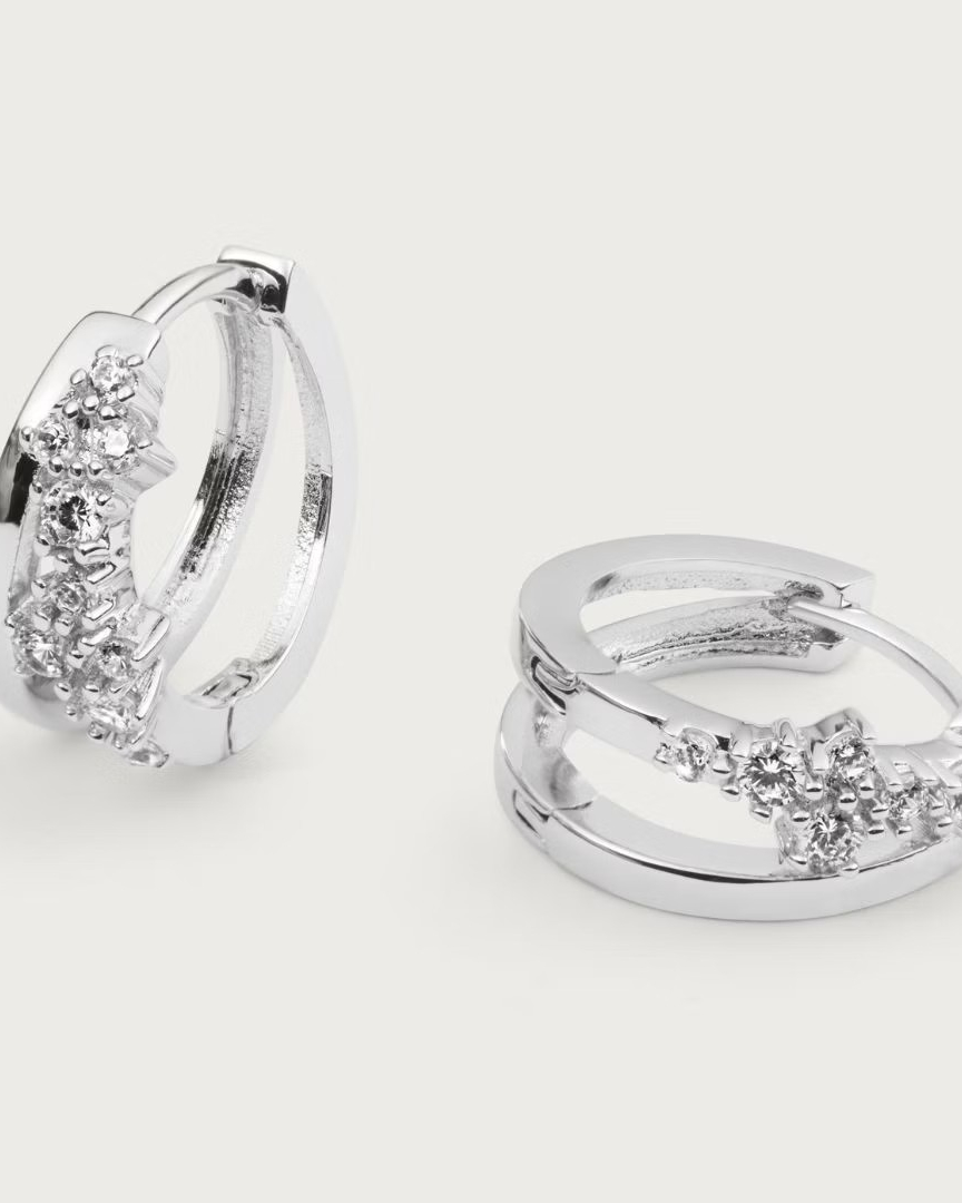 Whisper Hoops Earrings Silver - Sparv
