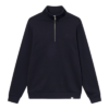 Nørregaard Tonal Half-Zip Dark Navy - Les Deux