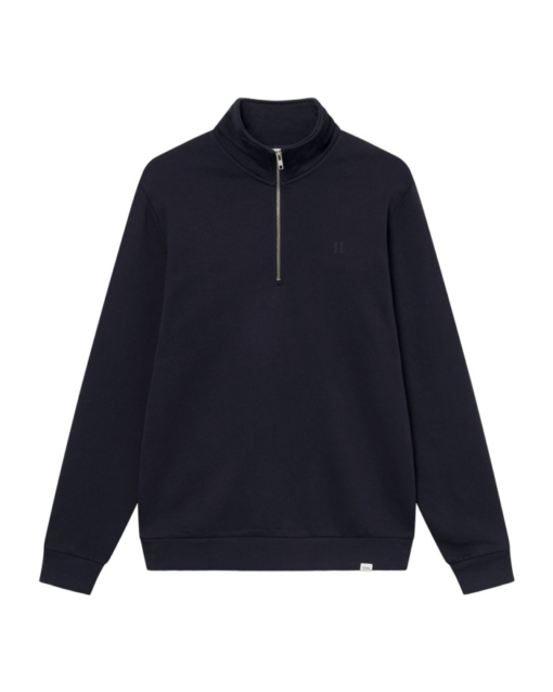 Nørregaard Tonal Half-Zip Dark Navy - Les Deux