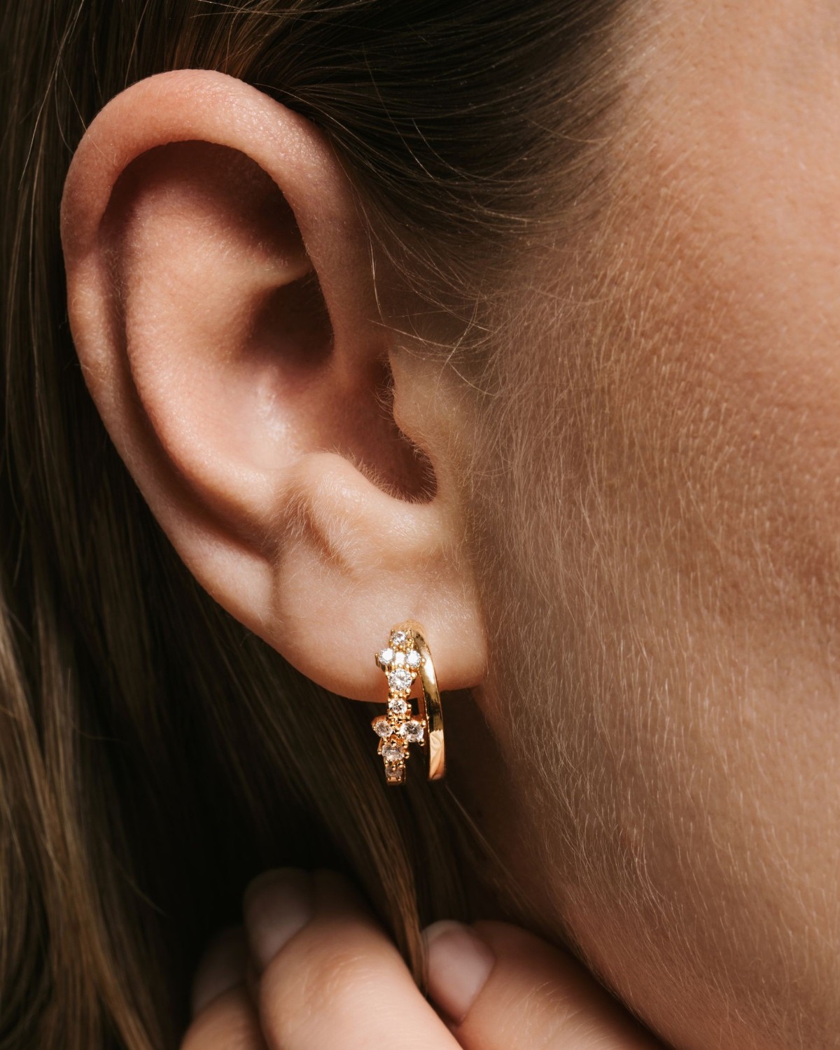 Whisper Hoops Earrings Gold - Sparv