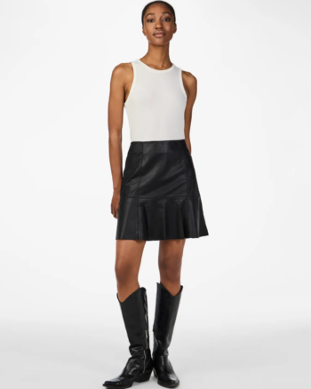 Yascolly Naplon Leather Skirt - YAS