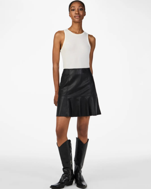 Yascolly Naplon Leather Skirt - YAS