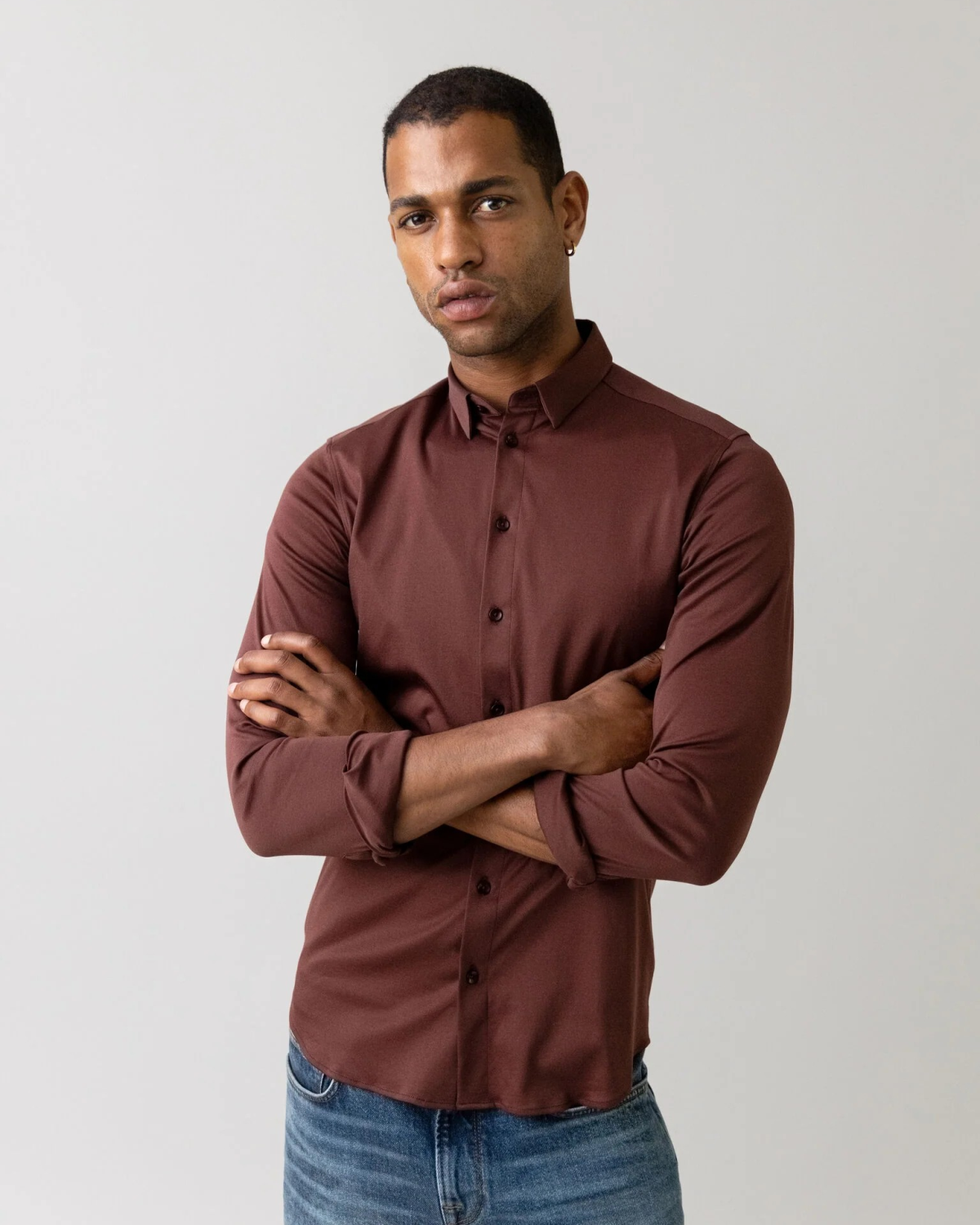 Marco Jersey Shirt Bitter Chocolate - Mos Mosh