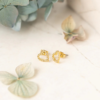 Sparkling Heart Earstuds Champagne - Secrets By B