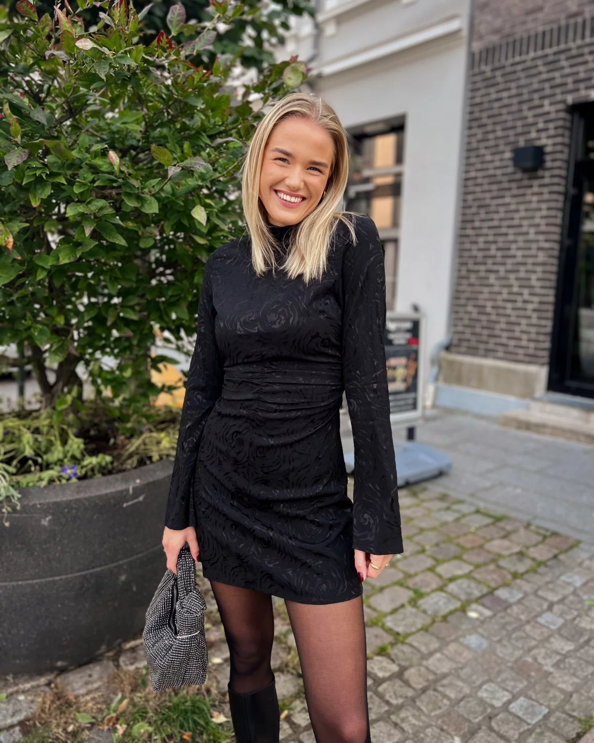 Rosia Short Dress Black - Gestuz