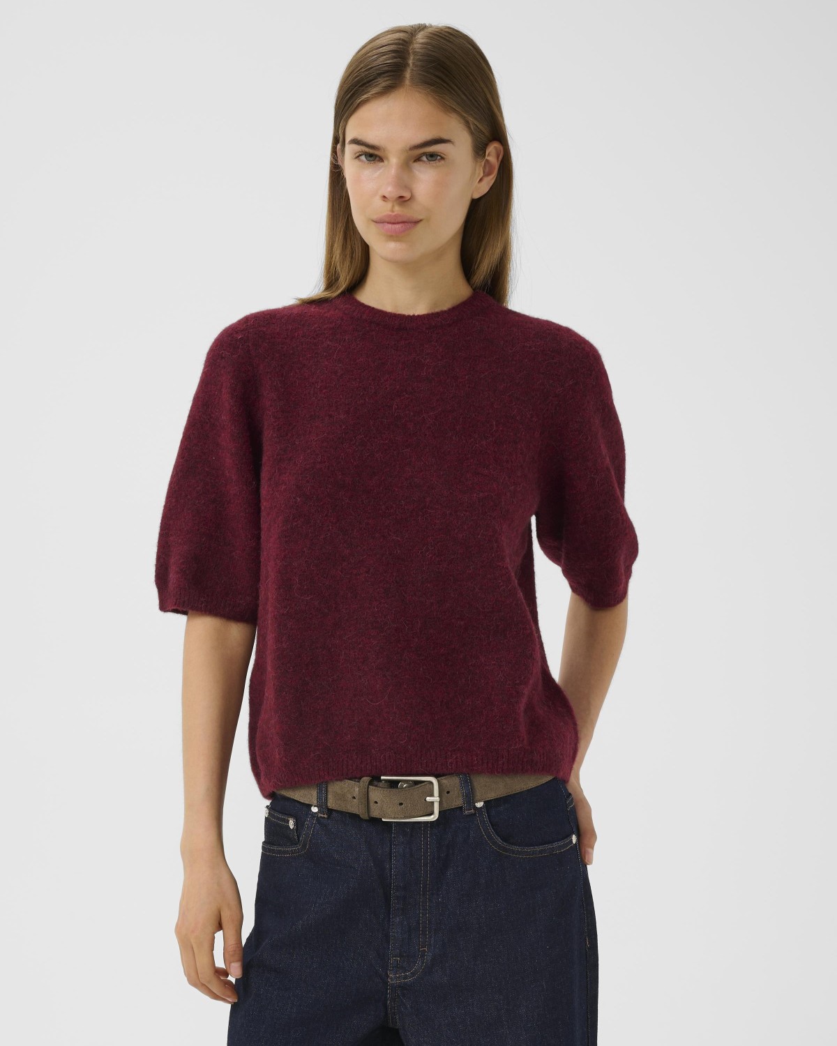 Alpha SS Tee Blood Red Melang - Gestuz