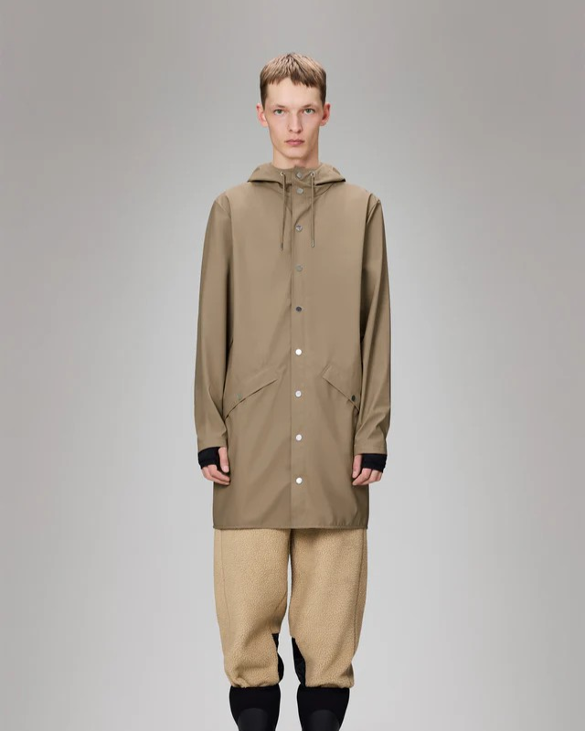 Long Jacket W3 Beige - Rains