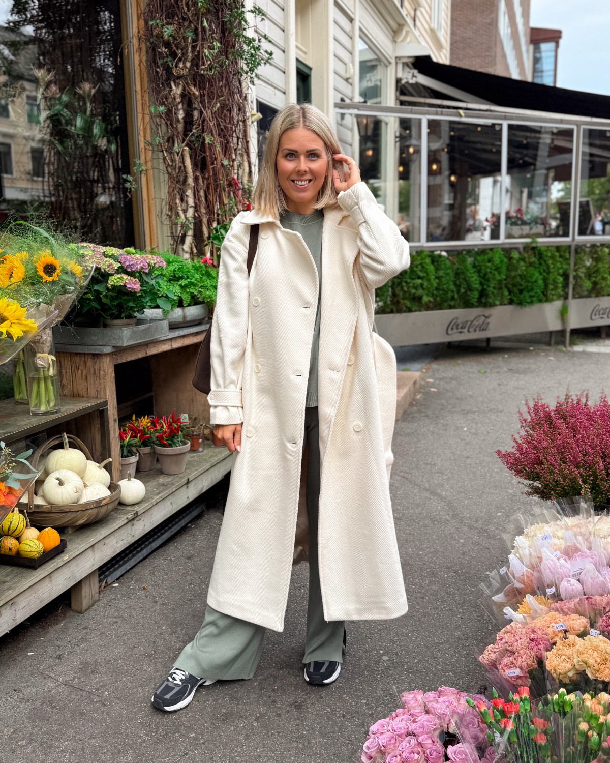 Amelie Wool Trenchcoat Pure Creme - Urban Pioneers