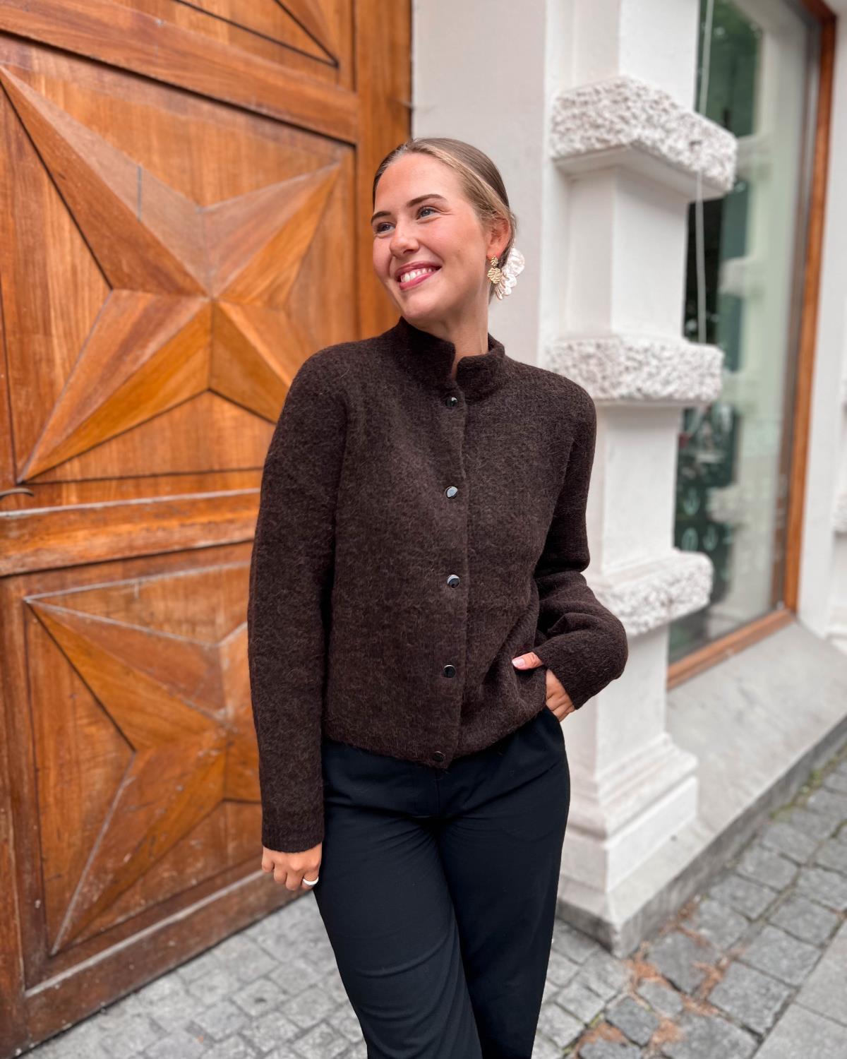 Alpha Short Cardigan Mole - Gestuz