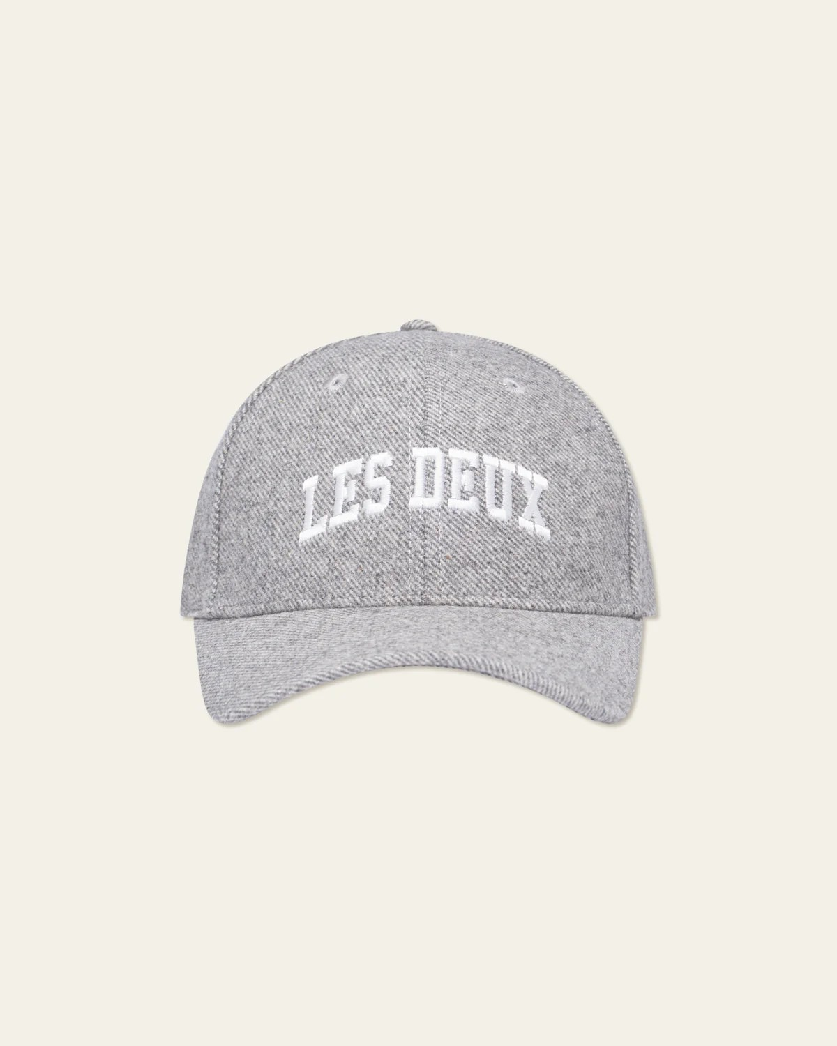 Wool Baseball Cap Grey Melange - Les Deux