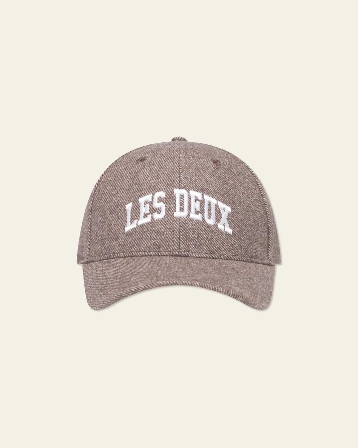 Wool Baseball Cap Mountain Grey Melange - Les Deux