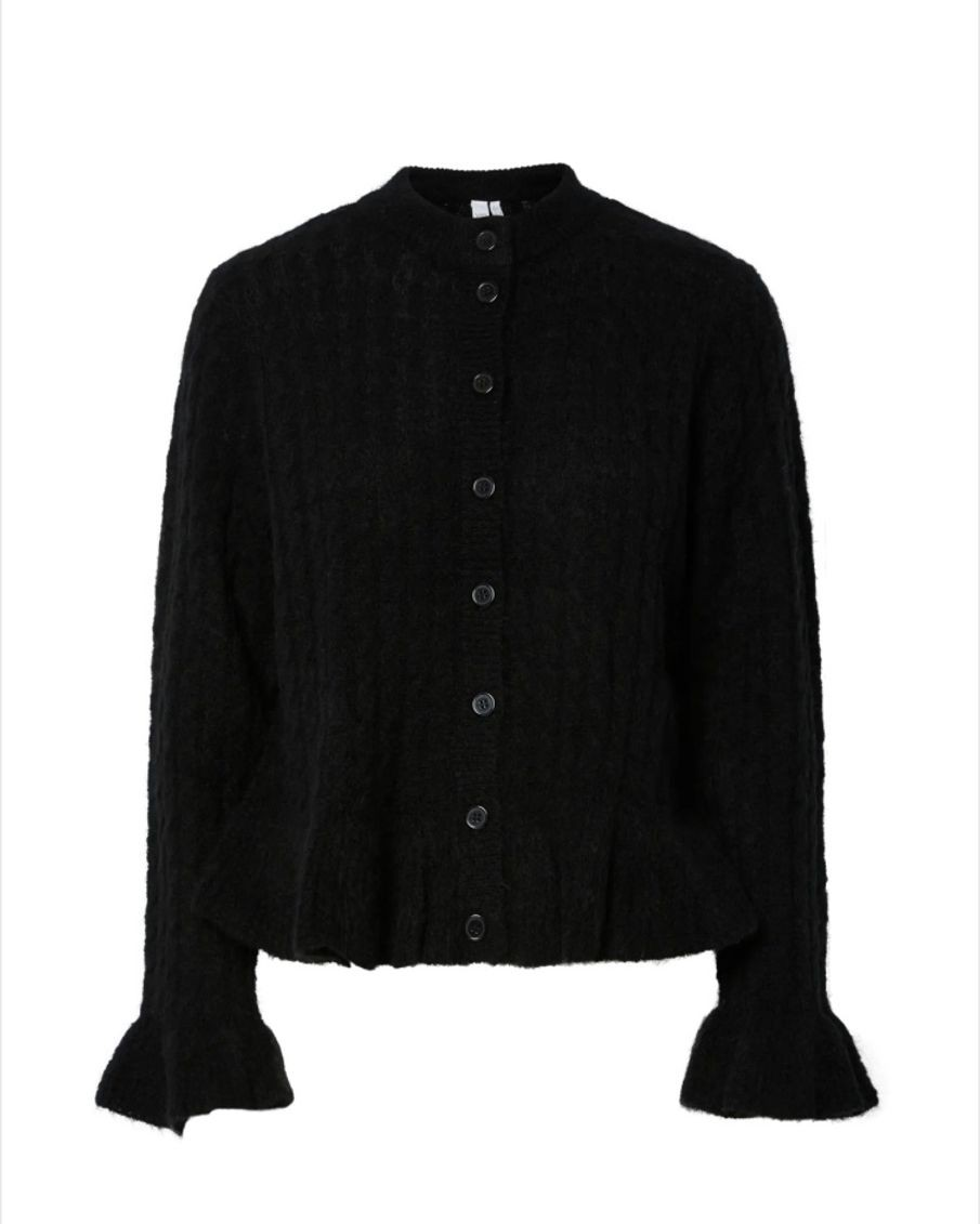 Yasnuma LS Knit Cardigan Black - YAS