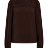 Shina Pintuck Blouse Dark Brown - Co'Couture