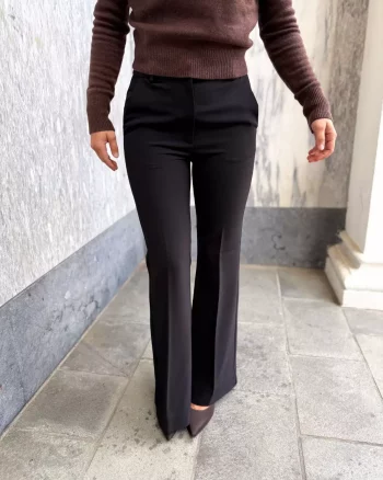 Fique Flared Trousers Black - Second Female